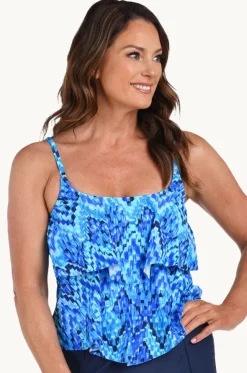 Artisan Ikat Tiered Tankini Separate