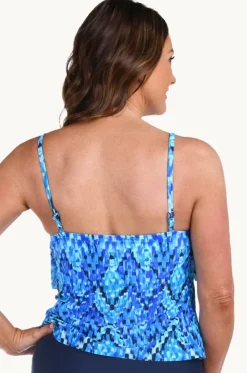 Artisan Ikat Tiered Tankini Separate
