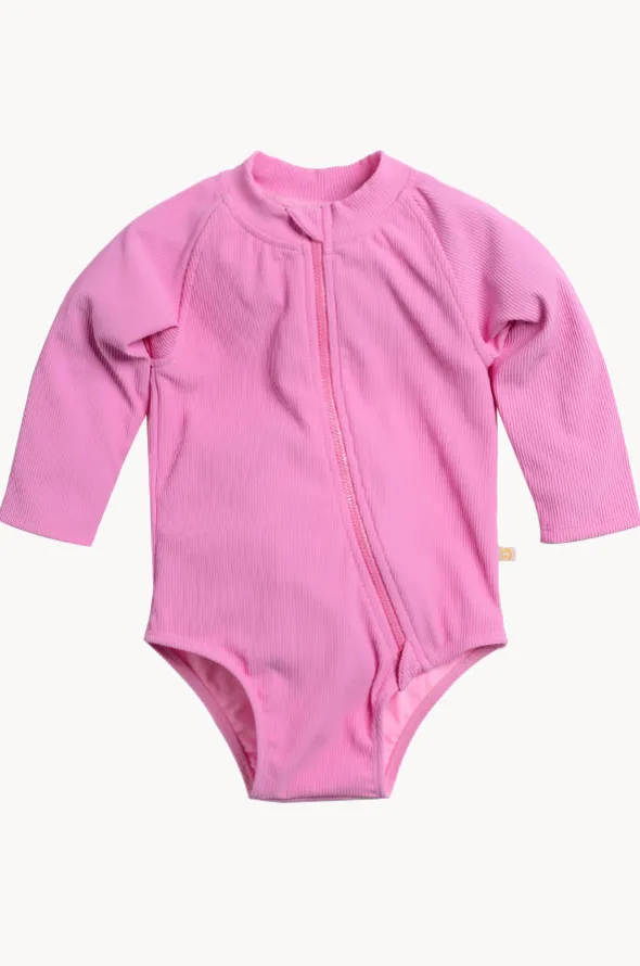 Baby Girls Long Sleeve Zip Sunsuit