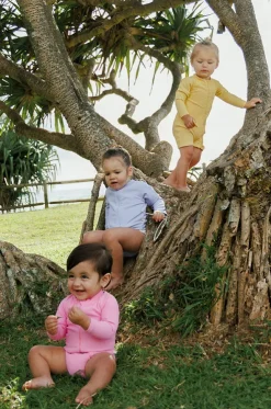 Baby Girls Long Sleeve Zip Sunsuit