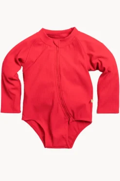 Baby Girls Long Sleeve Zip Sunsuit