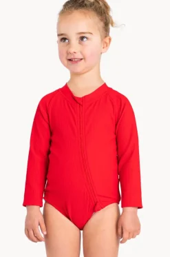 Baby Girls Long Sleeve Zip Sunsuit
