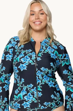 Bahamas Blue Long Sleeve Suntop