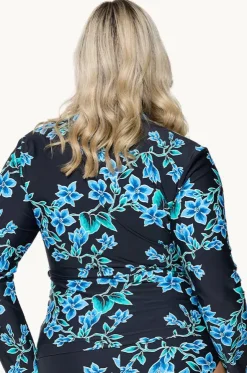 Bahamas Blue Long Sleeve Suntop