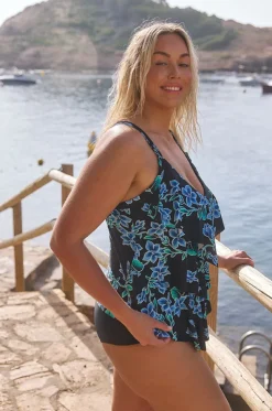 Bahamas Blue Tiered Frill Tankini Separate