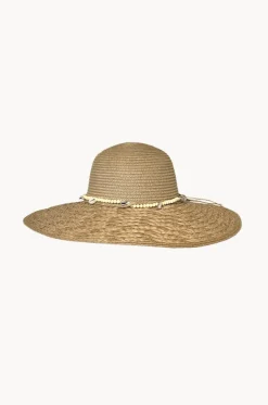 Beaded Wide Brim Patterned Hat