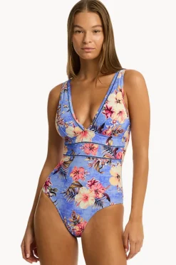 Blue Hawaii Spliced One Piece