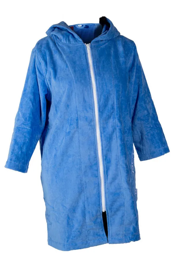 Blue Riptide Hooded Towel Robe S/M