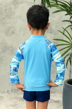 Boys Shipwrecked Long Sleeve Suntop Set