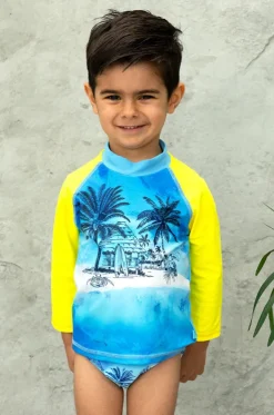 Boys Shipwrecked Long Sleeve Suntop