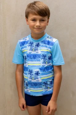 Boys Shipwrecked Short Sleeve Suntop Set