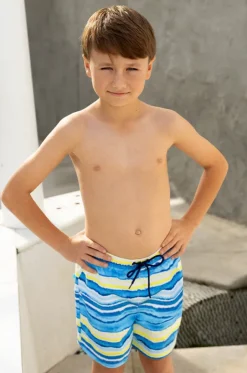 Boys Shipwrecked Stripe Boardshort