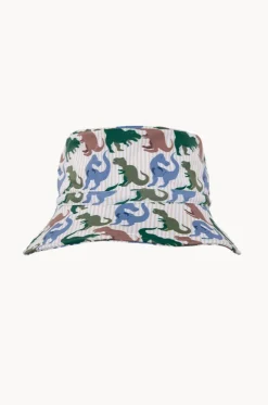 Boys T-Rex Wide Brim Swim Hat