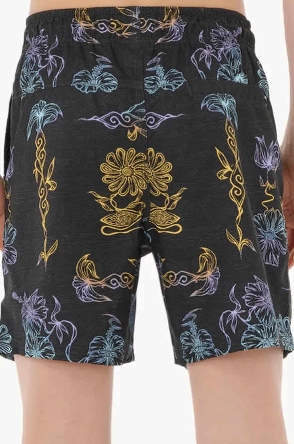 Boys Tropic Daze Floral Volley Boardshort