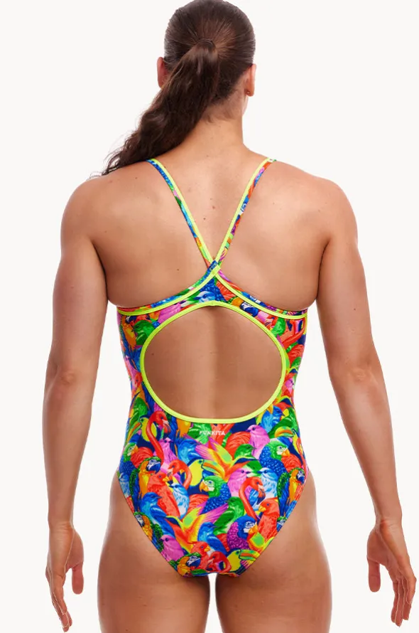 Bright Birds Diamond Back One Piece