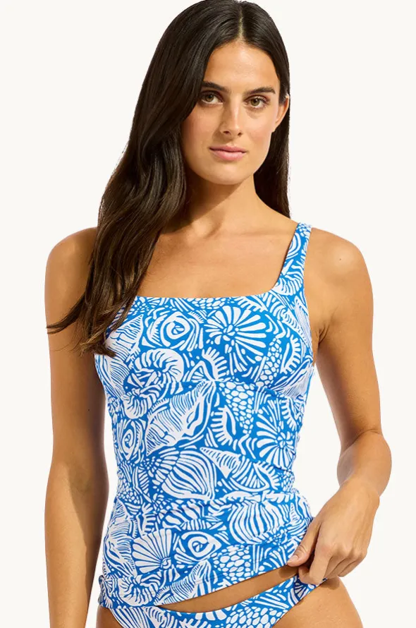 C Shells Square Neck Tankini Separate