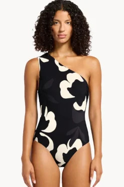 Cactus Garden One Shoulder One Piece