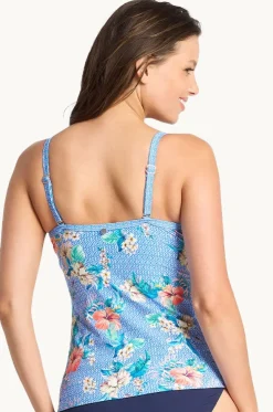 Chilio Twist Front Ruched Tankini Separate
