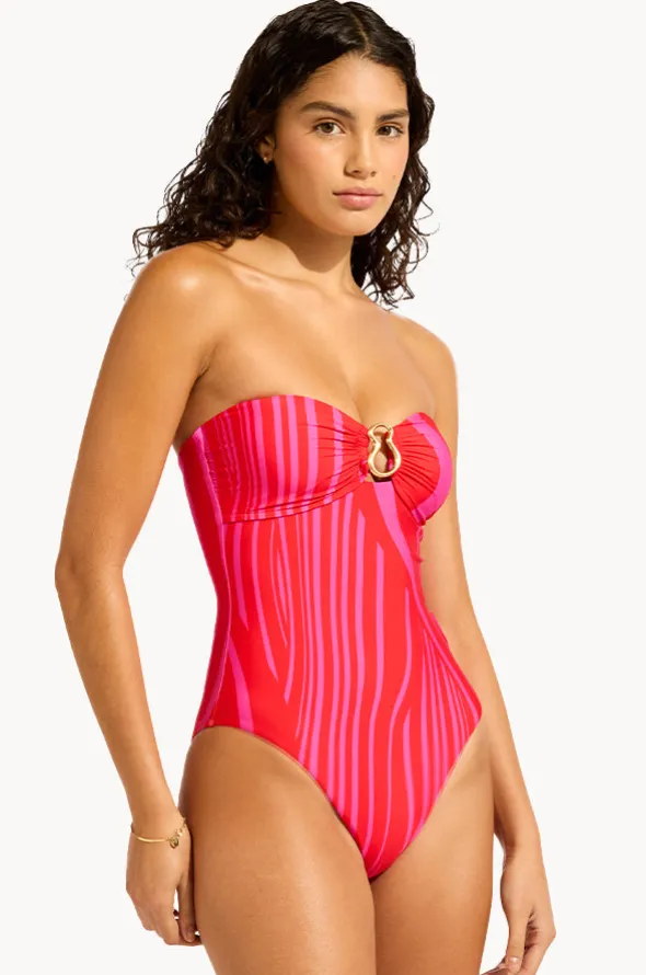 Coastline Ring Front Bandeau One Piece