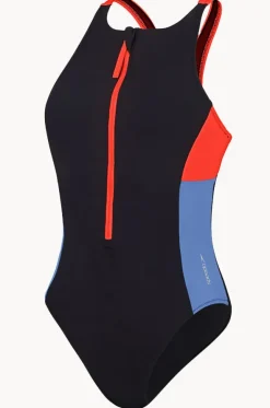 Colourblock Zip One Piece