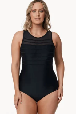 Cosmopolitan Mesh Bar High Neck One Piece
