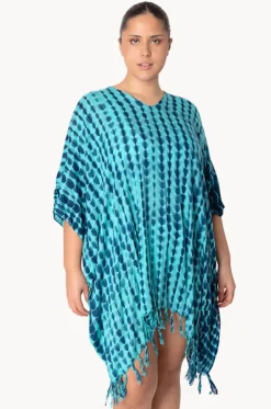 Crackle Tie Dye V Neck Cover Up