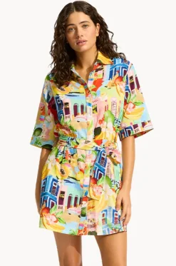 Cuba Mini Shirt Dress