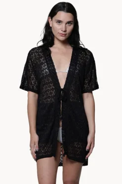Diamante Open Front Kimono