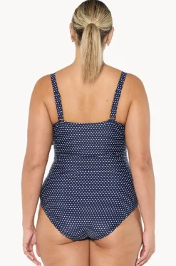 Dots Frill V Neck One Piece