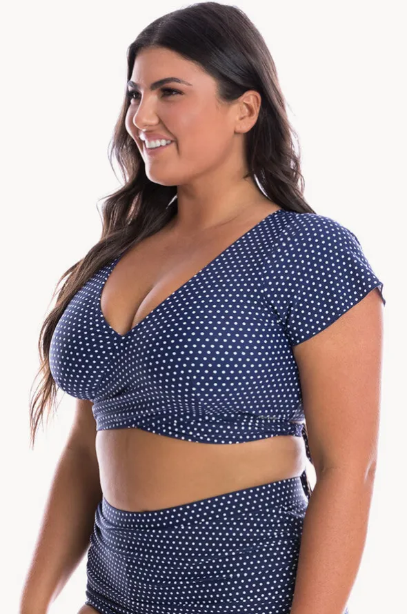 Dots Moulded Frill Wrap Bra