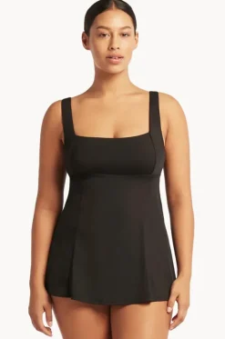 Eco Essentials Square Neck Swim Dress