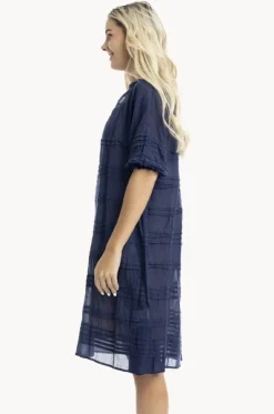 Essentials Cotton Gauze Pleated Dress