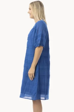 Essentials Cotton Gauze Pleated Dress