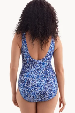 Fine China Ruffle Cross Over One Piece