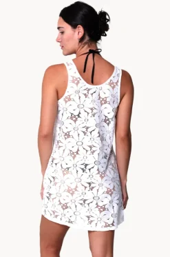 Floral Crochet Tank Dress