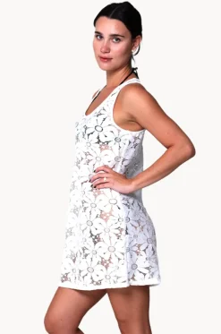 Floral Crochet Tank Dress