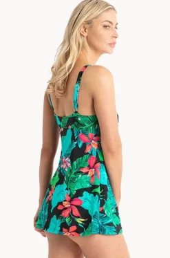 Floral Empire Swim Dress