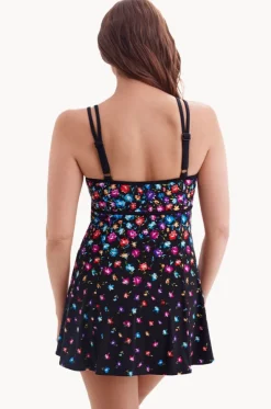 Flower Trail Empire Swim Dress