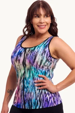 Fly Dye DD/E Cup Zip Tankini Separate