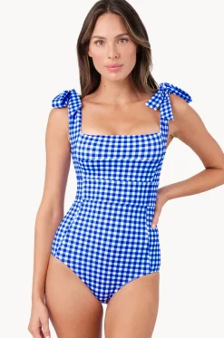 Gingham Classic Square Neck One Piece