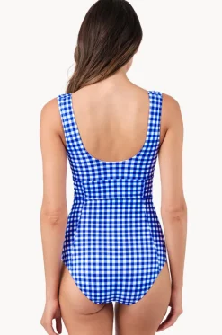 Gingham Classic Square Neck One Piece