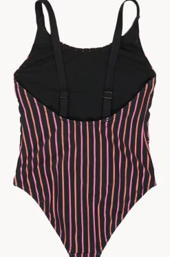 Girls Active Stripe One Piece