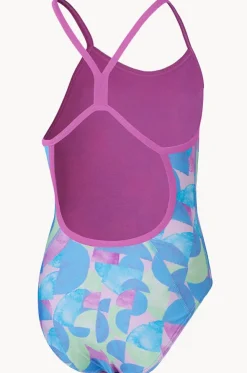 Girls Allover Digital V Back One Piece