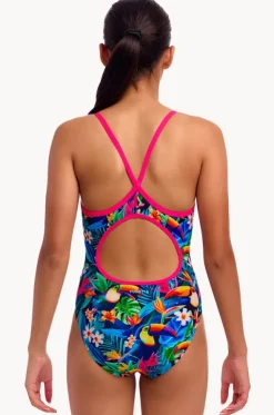 Girls Birdie Wordie Diamond Back One Piece