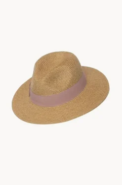 Girls Blush Ribbon Panama Hat