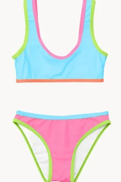 Girls Candy Colourblock Crop Set