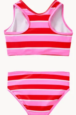 Girls Candy Stripe Crop Set