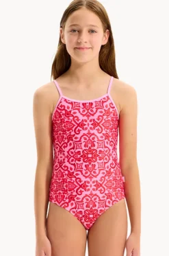 Girls Capri Tile One Piece