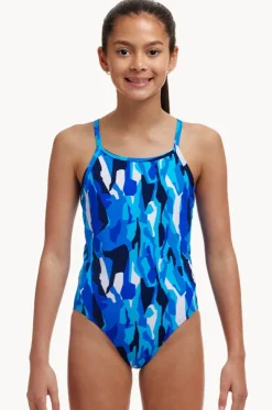 Girls Chaz Michael Diamond Back One Piece