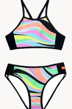 Girls Coastal Wave Crop Set